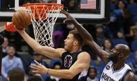 Blake Griffin Reverse Layup Gets Hit on the Head by Kevin Garnett