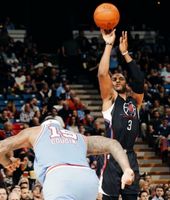Chris Paul hits a 3 pointer Over DeMarcus Cousins 2016