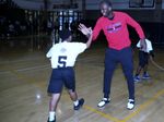 Luc Mbah a Moute High Fives a Young Clipper Jr Fan