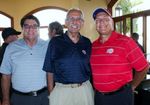 Ralph Lawler and 2 Clipper fans at the 2014 Charity Golf Classic