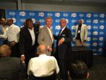 Ralph Lawler with Gene Shue Marques Johnson